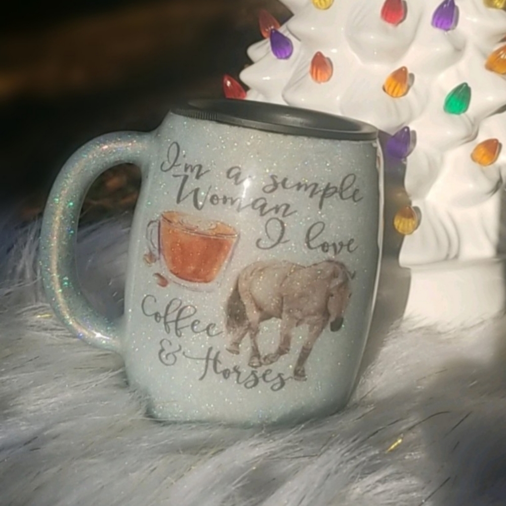 14 oz Glitter mug